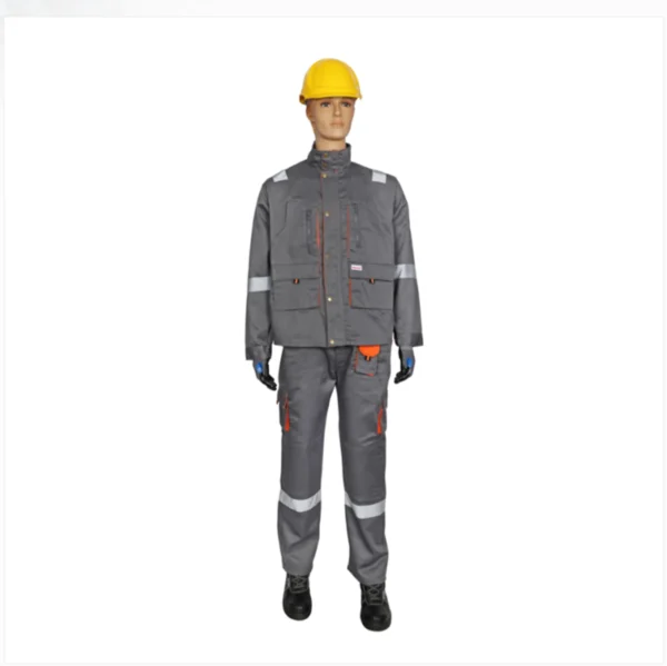Vaultex, European Style 100% Twill Pant Shirt with Reflective, 190 gsm, Grey Color