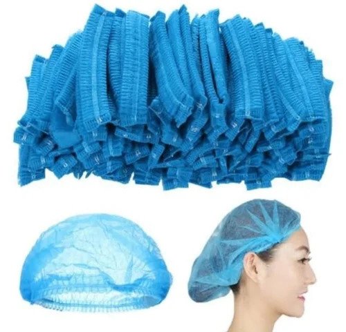 Vaultex, Disposable Bouffant Cap, Size: 18", Blue Color