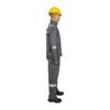Vaultex, European Style 100% Twill Pant Shirt with Reflective, 190 gsm, Grey Color