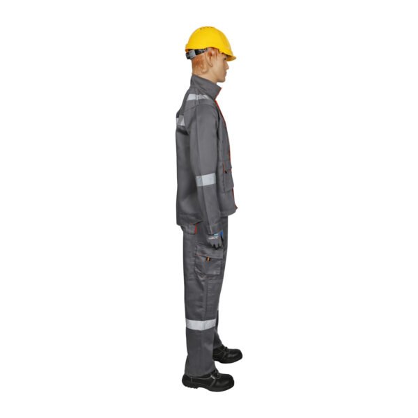 Vaultex, European Style 100% Twill Pant Shirt with Reflective, 190 gsm, Grey Color