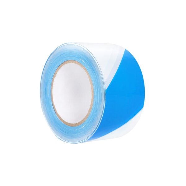 Workland, Double Side Printed Warning Tape, Size: 35 mic x 7 cm x 250 Mtrs, Blue & White Color