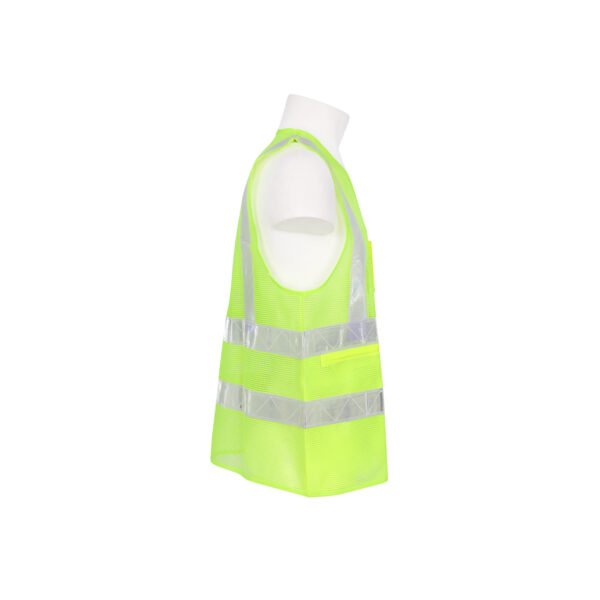 Zalat, 100% Polyester Safety Fabric Vest, Yellow Color