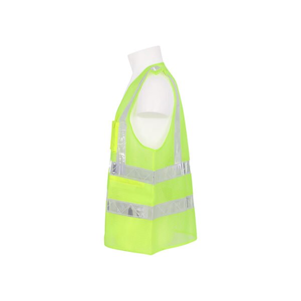 Zalat, 100% Polyester Safety Fabric Vest, Yellow Color