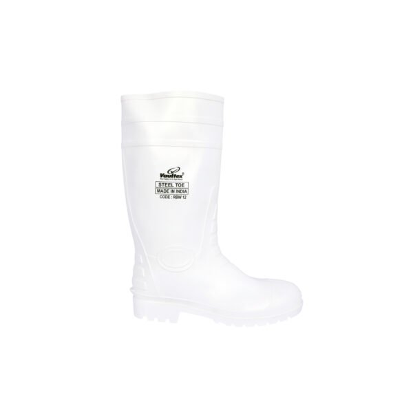 Vaultex, Rain Boot With Steel Toe, White Color