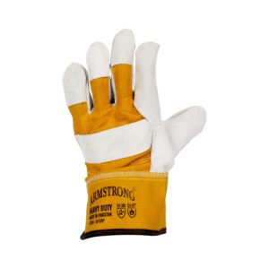 Leather Gloves, Yellow Color