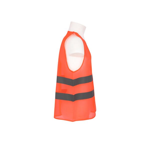 Zalat, 100% Polyester Safety Fabric Vest, Orange Color