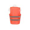 Zalat, 100% Polyester Safety Fabric Vest, Orange Color