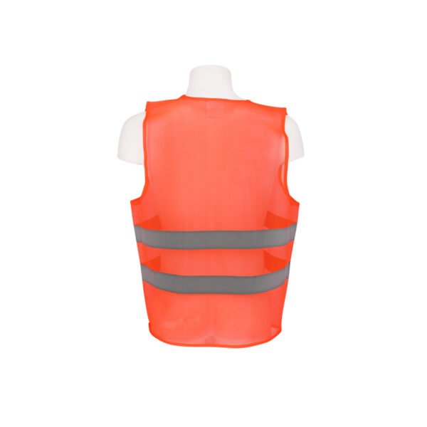 Zalat, 100% Polyester Safety Fabric Vest, Orange Color
