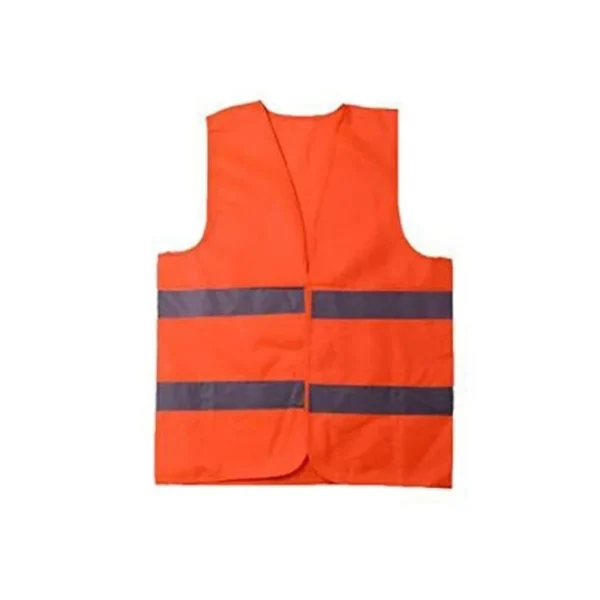 Zalat, 100% Polyester Safety Fabric Vest, Orange Color